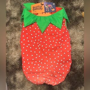 Boots & Barkley Red Strawberry Pet Jacket XL